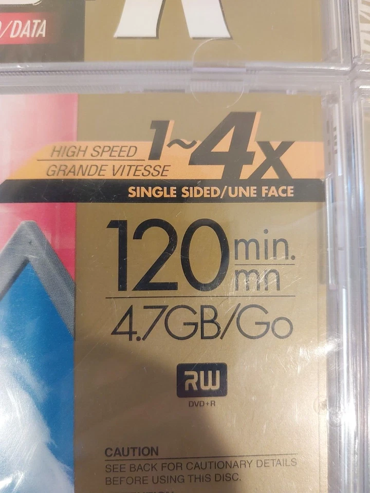 JVC Recordable DVD+R Disc 1-4x High Speed 120 min. 4.7 GB. SEALED. - Image 3 of 4