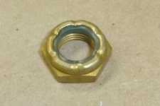 12 pc Fine Thread Thin Nylock Thread Lock Nuts, 1/2-20, Yellow Zinc  005