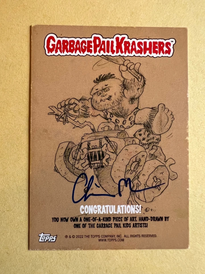 Garbage Pail Kids GPK Krashers 2022 boceto 1/1 Mad Max de Chris Meeks ¡BONITO! Foto 2 de 2