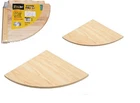 New Natural Wood Wooden Corner Shelf Wall Mounted Storage Unit Shelves Set Home