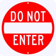 3M Reflective DO NOT ENTER Road Traffic Street Sign DOT Municipal Grade  30 x 30