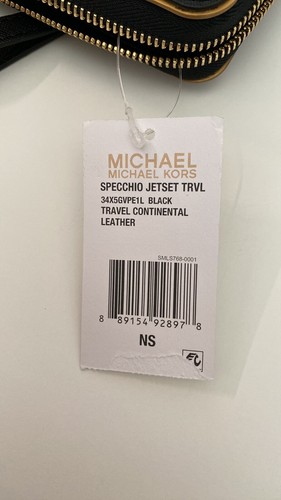 Cartera de cuero continental de viaje negra MICHAEL Michael Kors Specchio Jetset - Imagen 7 de 7