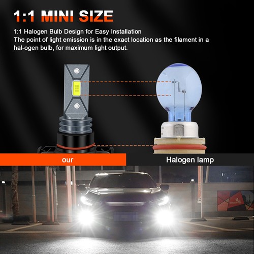 2 bombillas antiniebla LED H16 6000K para GMC Sierra 1500 2007-2015 Yukon XL 2007-2013 - Imagen 5 de 16