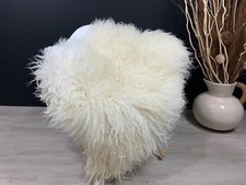 Natural White Sheepskin Luxury Hide Genuine Natural Rug Pelt Pet Throw Decor