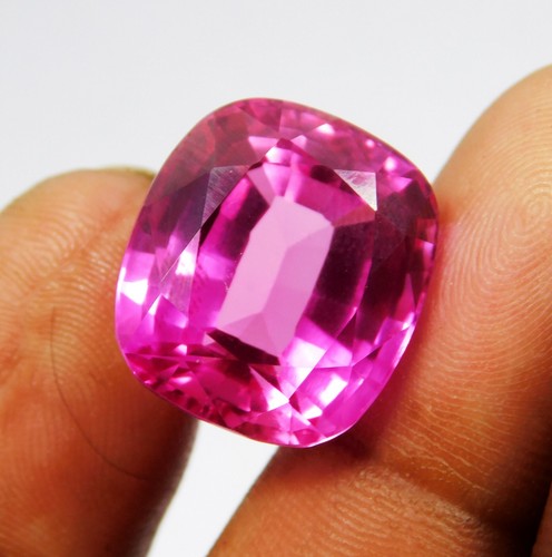 Natural 27.50 Ct Brazilian Pink Tourmaline Cushion Cut Loose Gemstone CERTIFIED - Picture 6 of 8