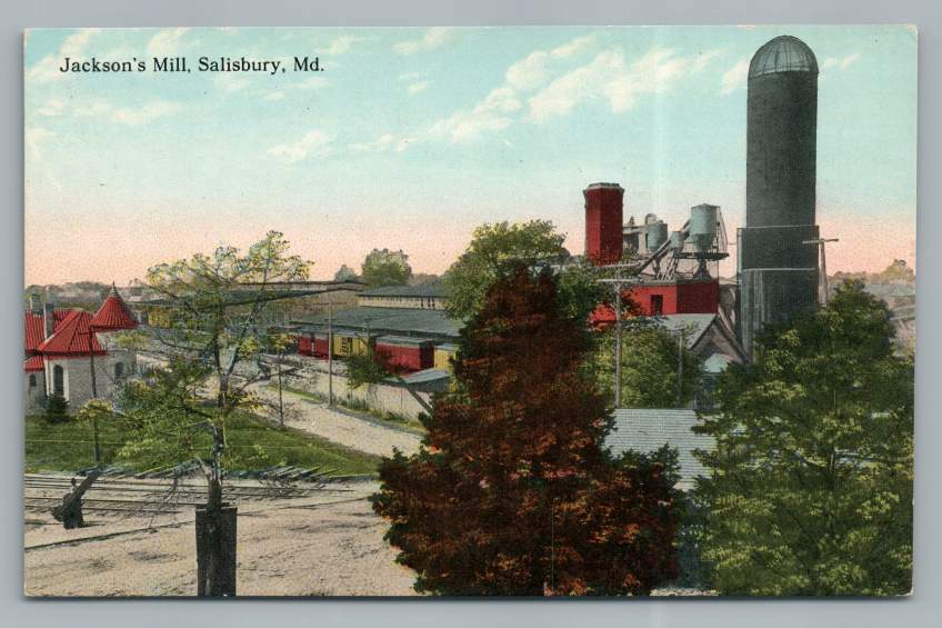 Jackson's Mill SALISBURY MarylandRare Antique Industrial Postcard