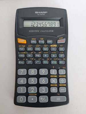 SHARP EL-501W Scientific Calculator w/ Cover Tested and working