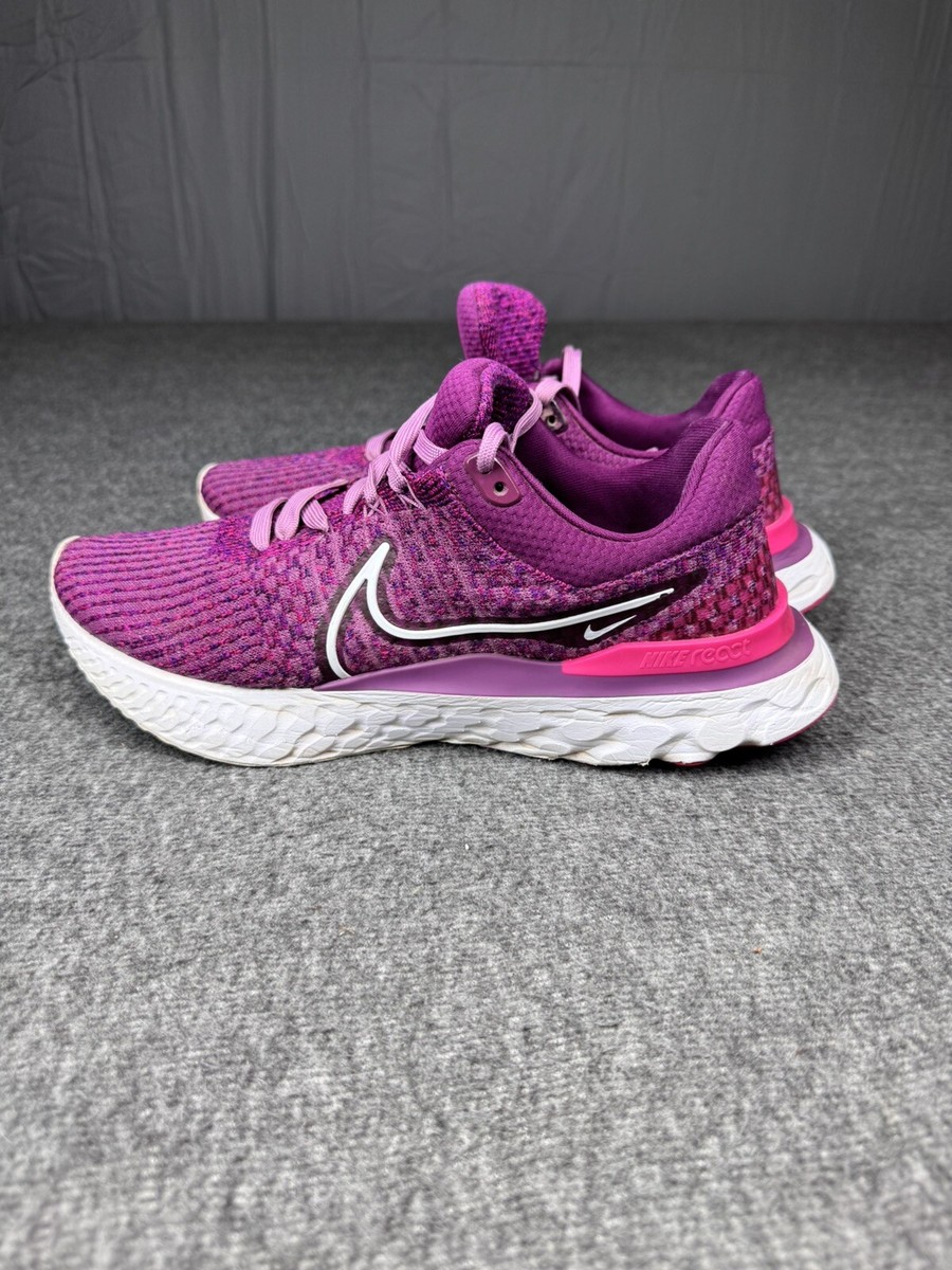 Nike React Infinity Run Womens 11 Flyknit Purple Athletic Nike React Infinity Run Womens 11 Flyknit Purple Athletic