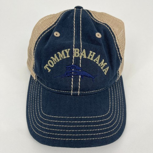Tommy Bahama Strapback Hat Men's One Size Blue Mesh Back Embroidered Logo Cap