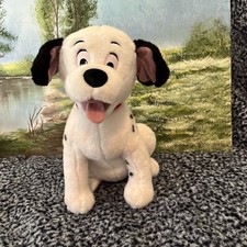 Vintage 12" LUCKY Disney 101 Dalmatians Plush Stuffed Toy Red Collar Puppy Dog