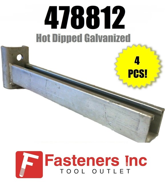 P2232 HG 15/8 X 12" Stand Off / Bracket 4 Unistrut Channel Hot Dip