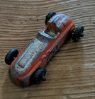 ORANGE METAL OLD DIECAST MIDGETOY INDY CAR TOY VTG RARE
