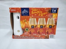 Glade Golden Pumpkin & Spice Fragrance, 1 Automatic Sprayer & 3 Refills