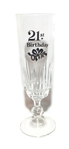 21st Birthday Champagne Flute Wine Glass Gift Ideas Boxed Celebrity Fiesta Glass - Picture 6 of 10