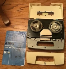 Vintage AIWA Transistor Tape Recorder TP-40 Japan Original Packaging Manual