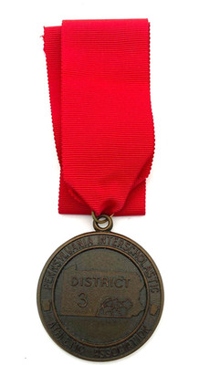 Vintage 1981 PA High School Wrestling District 3 PIAA Medal 2nd Place Jostens