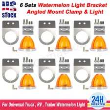 6Sets Universal Watermelon Under Glow Frame Bracket Angled Mount Clamp LED Light