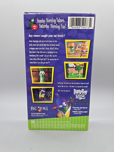 Veggie Tales Larry Boy And The Rumor Weed VHS VCR Video Tape Movie Used - Picture 2 of 5