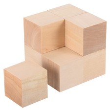 8Pcs Basswood Carving Block, 2"x2"x2" Square Wooden Dowels Blocks for DIY