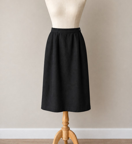 Valentino Boutique / Miss V, Vintage Valentino Miss V Italian Wool Black Pencil Skirt Size 46/US 12