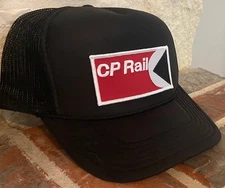 Cap/Hat (Black with mesh back) Canadian Pacific Rail (CP) # 12059- NEW
