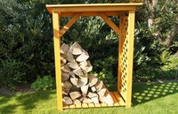 Kaminholzregal, Brennholzregal, Kaminholzunterstand Mit Wetterfestem Dach