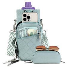 Water Bottle Carrier Bag with Strap, Water Bottle Holder Crossbody Bags for W...