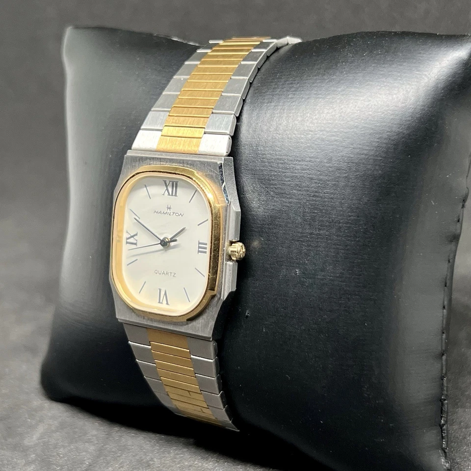 Винтажные кварцевые часы Hamilton 1980-х 9290 7 камней новый аккумулятор водонепроницаемые - Изображение 2 из 4