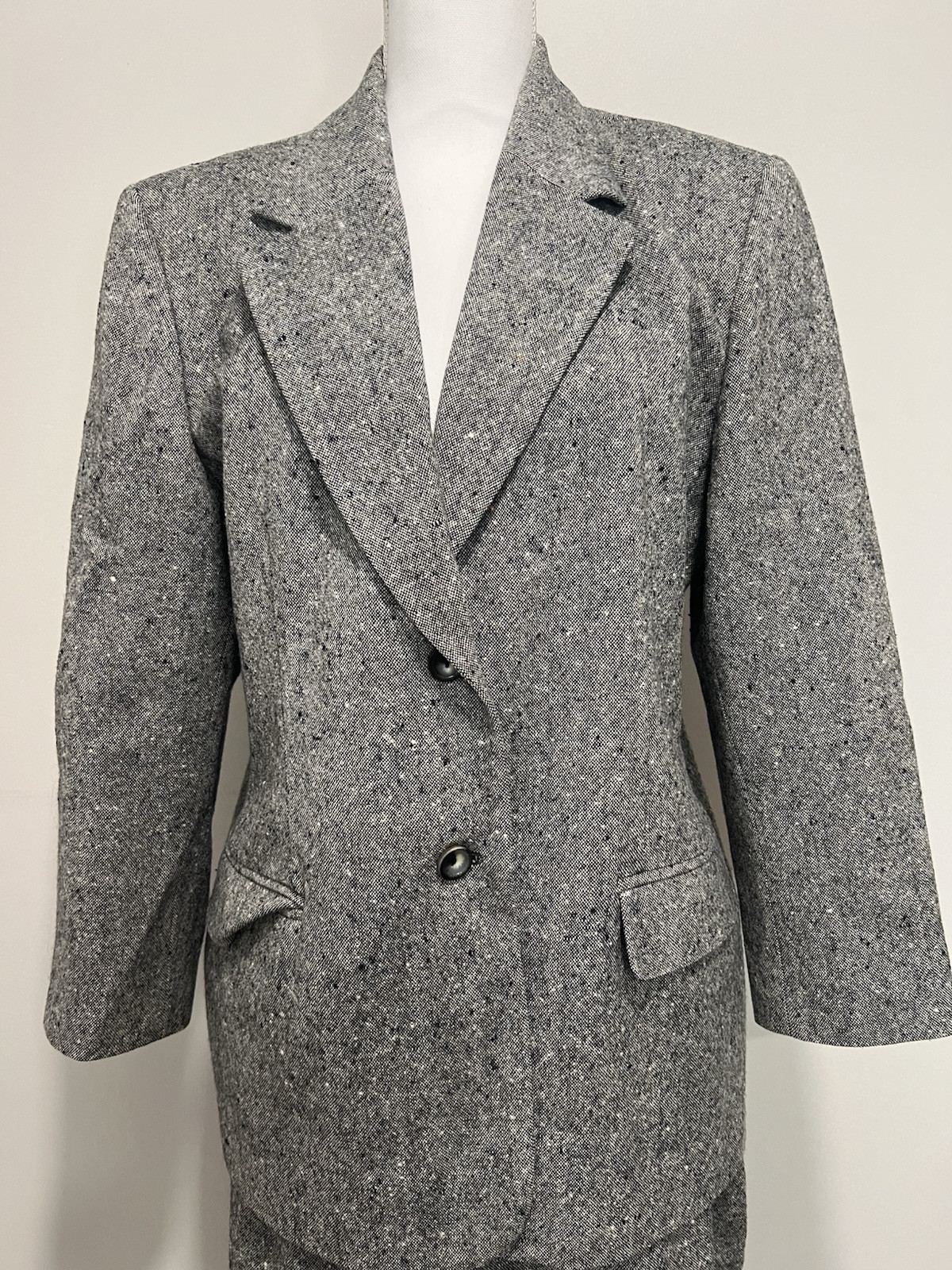 90s Wool Gray Pendleton Double Breasted Blazer an… - image 5