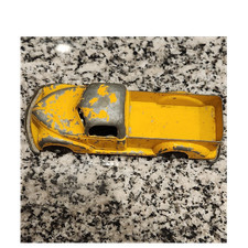 Vintage TootsieToy 1:43 Diecast Yellow Silver Ford Pickup Truck Toy Collectible
