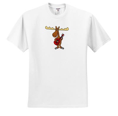 3dRose, Funny Moose Playing Guitar, T-Shirt