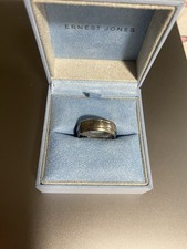 Ernest Jones Mens Engagement Ring Titanium Size P Second Hand