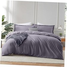 Queen 3-Piece Microfiber Queen 90" x 90" 29 - Grayish Purple No Comforter 