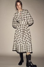 ZARA WOMAN COLLECTION PLAID SHIRT DRESS NWT SIZE M