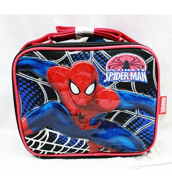 Lunch Bag - Marvel - Spiderman Black/Red Web Insulated Tote 