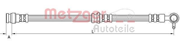 Metzger Bremsschlauch Vorderachse Links FüR Mazda-image