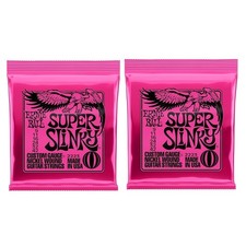 Ernie Ball Electric Guitar Strings 2223 Super Slinky Nickel Wound 2 Pack