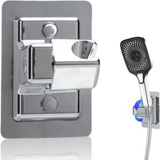 Handheld Shower Head Holder Wall Mount, Adjustable 360 Strong Adhesive Shower