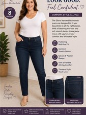 Gloria Vanderbilt Amanda High-Rise Jeans - Dark Blue