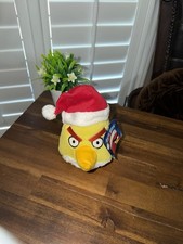 Angry Birds Yellow Bird In Santa Hat Plush 5  Chuck Christmas 2011 Commonwealth