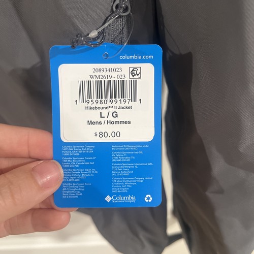 ¡NUEVO CON ETIQUETAS! Chaqueta grande gris Columbia Omni Tech Hikebound II para hombre - Imagen 2 de 7