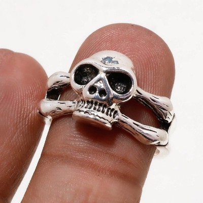 Tribal Bali Edelstein handgefertigt 925 Sterlingsilber Vintage Schmuck Ring...