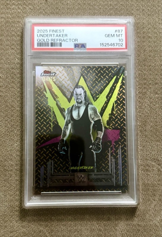 2025 Finest Undertaker Gold Refractor /75 PSA 10