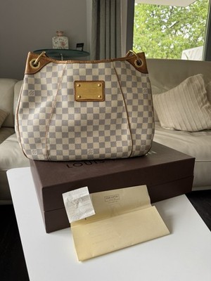 Original Louis Vuitton Galliera PM (Damier Azur). Rechnung vorhanden