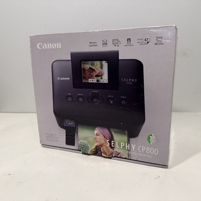Canon Selphy CP800 Compact Photo Printer Tested In Box w/ Tray Manual CD