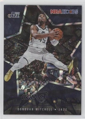 2020-21 NBA Hoops Lights Camera Action Purple Explosion Donovan Mitchell #1 04ag