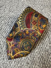 John Clarendon Tie Men’s Paisley Gold 100% Silk USA Made