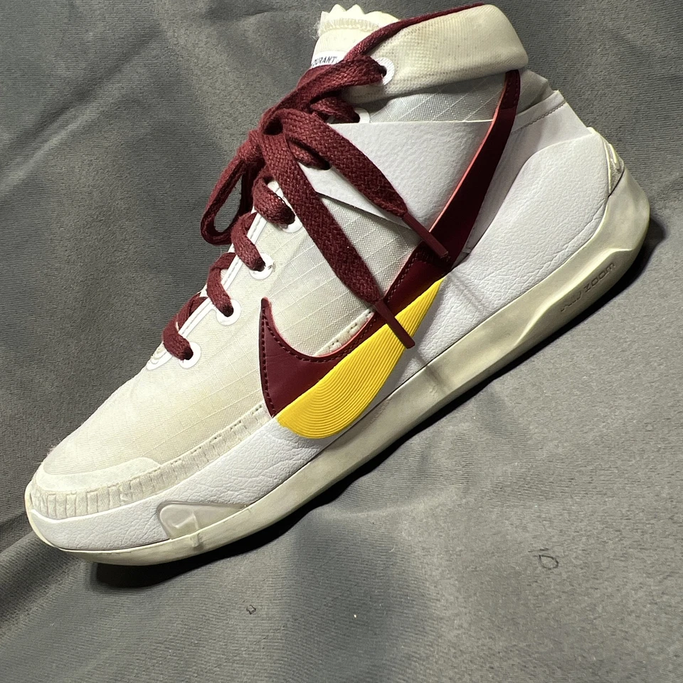 Nike KD 13 Shoes Mens Size 8.5 Kevin Durant White Maroon Basketball CT6707-991 - Image 3 of 4