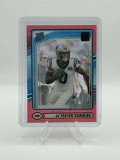 2024 Panini Clearly Donruss - Rated Rookie JaTavion Sanders #81 Red /99 (RC)
