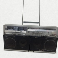 SHARP GF-909 The Searcher-W Boombox Double Cassette Deck  RADIO AM FM